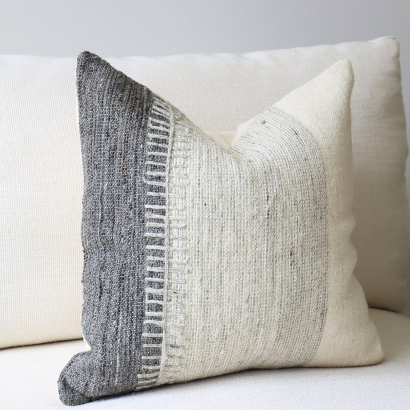 Wool and Cotton Pillow Cover, 20" H x 20" W, 1 Piece