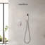 Système de douche complet avec valve brute et pomme de douche à pluie de 12 pouces-1768061769