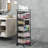 360 Degree Rotating Storage Rack Kitchen Cart with 5 Swing Out Shelves