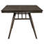 Table de salle à manger en bois de noyer foncé 80 pouces avec pieds fuselés, lignes épurées, esthétique fonctionnelle, assise en bois massif rectangulaire de 6 po + base à tréteaux, style Mid-Century Graceful for Space
