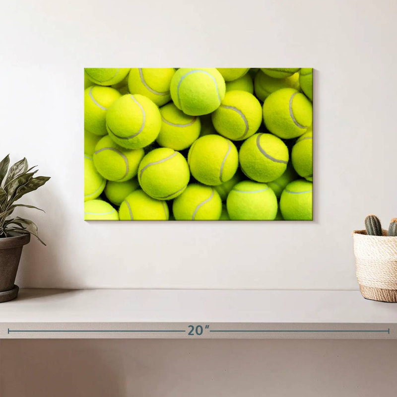 Balles de tennis jaunes Sireci, H 8 po x l 12 po