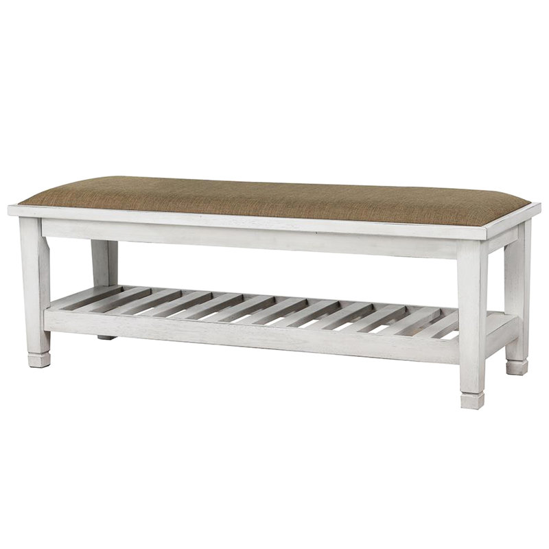 Banc de chambre à coucher avec tablette pratique et siège confortable avec rangement rembourré