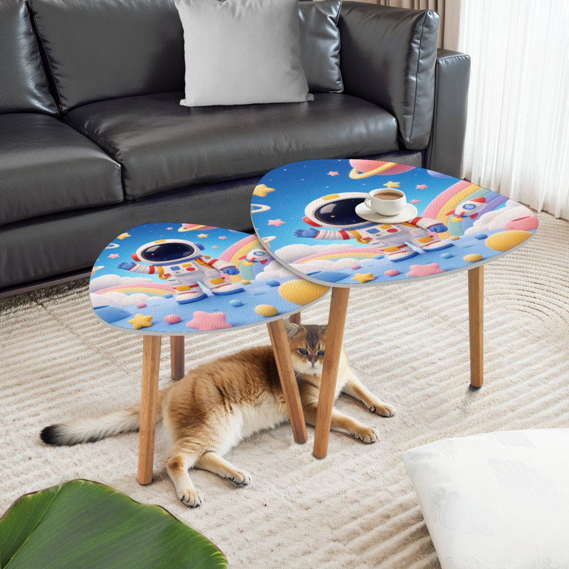 Ensemble de 2 tables basses gigognes Triangle