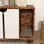 Enceinte cachée pour litière pour chat Tucker Murphy Pet ™, armoire latérale pour meuble de litière 2 en 1 avec drain de sable et portes doubles, pour l'intérieur, brun rustique