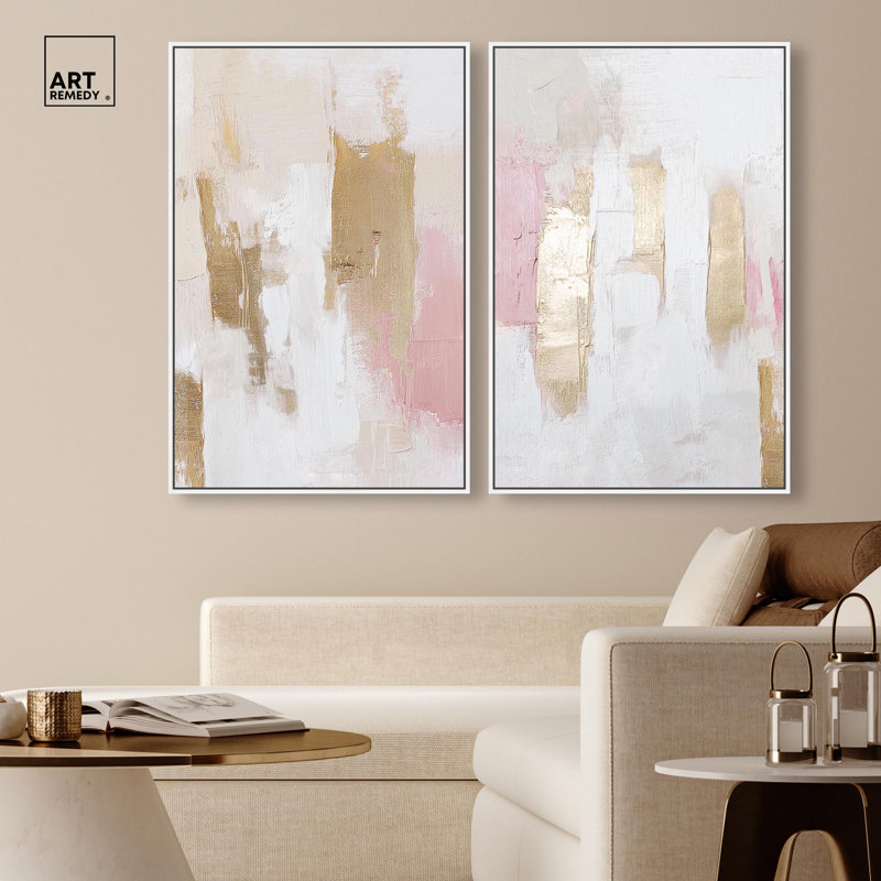 «Gentle Elegance», reproduction d'art sur toile par Art Remedy, cadre doré, 36 x 54, H 55 po x l 37 po, Encadrement doré