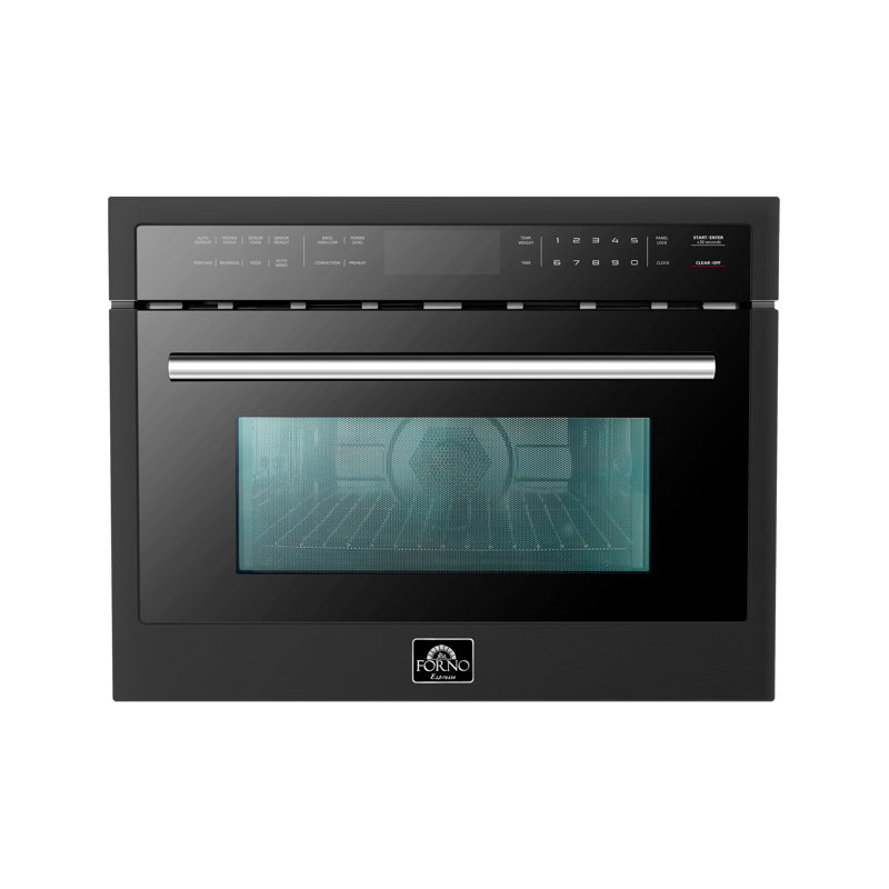 Oliena Espresso 24 Inch Built-In Microwave Convection Oven, 1.6 cu.ft., 1000W/1750W, Black