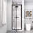 30" X 72" Black Framed Bi-Fold Pivot Shower Door, 1/4" Clear Tempered Glass, Space-Saving Folding Enclosure With Stainless Steel Handle, Reversible Installation