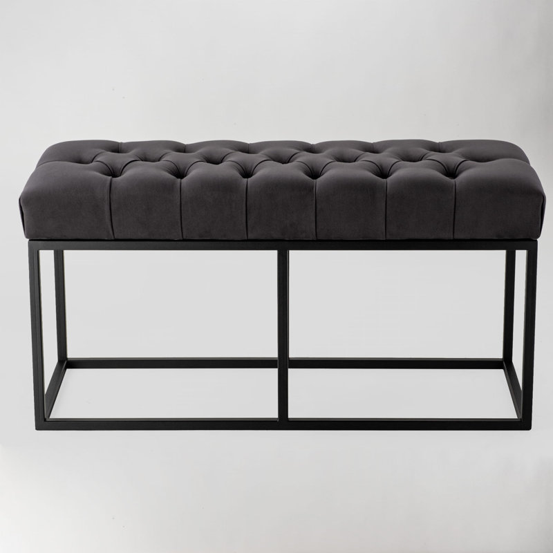 Elhaam Velvet Upholstered Bench, H45 x W120 x D30cm