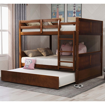 Khaleesa Full Over Full Bunk Bed with Twin Size Trundle for Bedroom