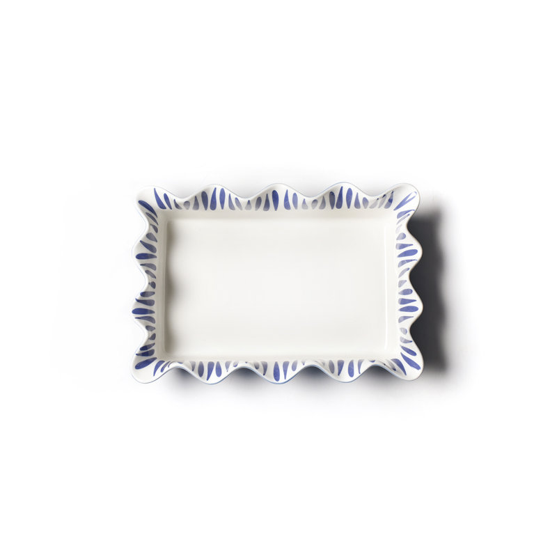 Drop Ruffle 13 Casserole Iris Blue