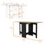 Table de salle à manger rectangulaire pliable en noir et brun - Économisez de l'espace, utilisation polyvalente, bureau pliable supporté compact de 22 lb pour les petits espaces, rectangulaire, stable, support-1094493855