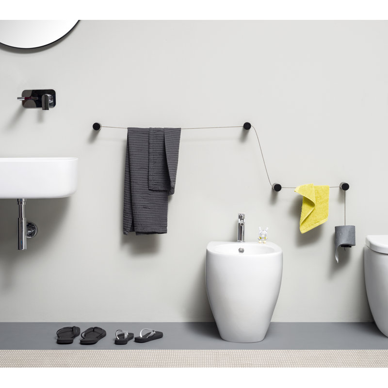Dot 100cm Towel Bar, Black