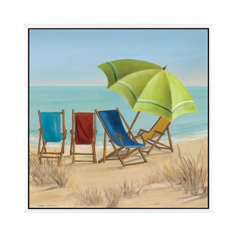 Four Summer II by Carol Robinson - Painting on Canvas, 45.72 cm H x 45.72 cm W, White Framed