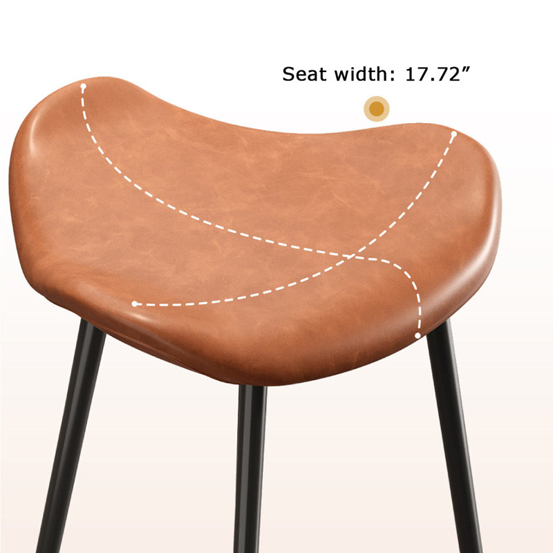 Chaise basse orange à dossier bas (paquet de 6), Orange, 6, 29.53"
