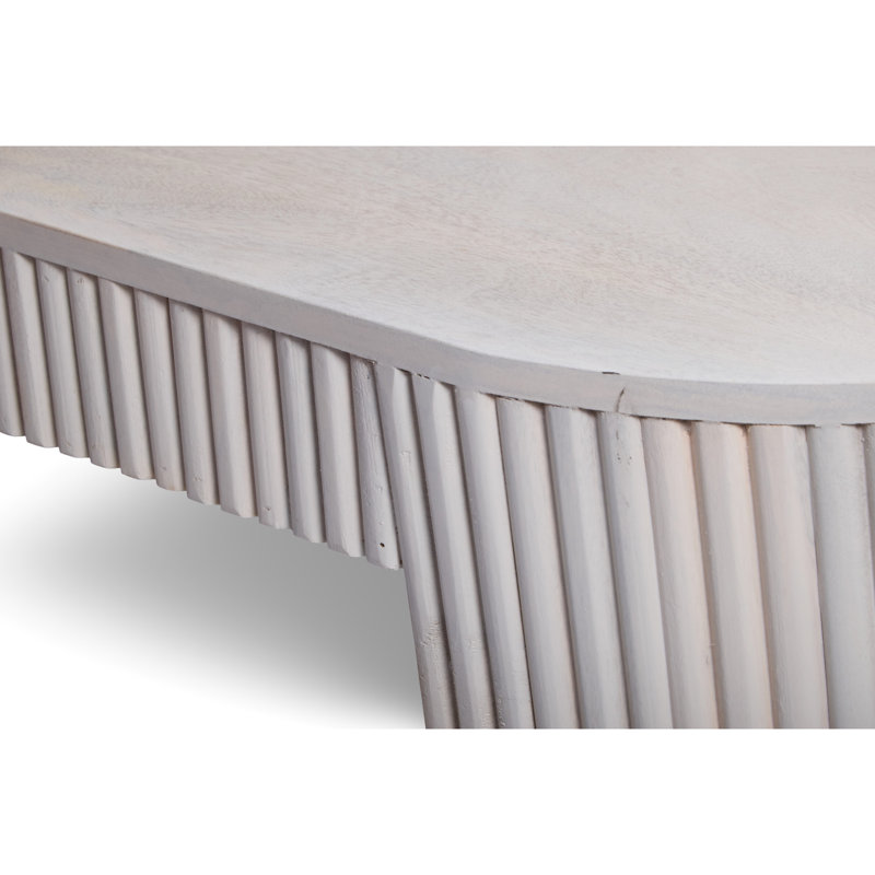 Table basse rectangulaire fabriquée à la main en bois de manguier massif ultra-moderne à profil bas, 55 po de profondeur, 27 po de largeur, 12 po de hauteur, 93,7 lb