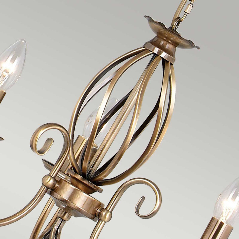 Wannamaker 3 - Light Candle Style Chandelier, Brass