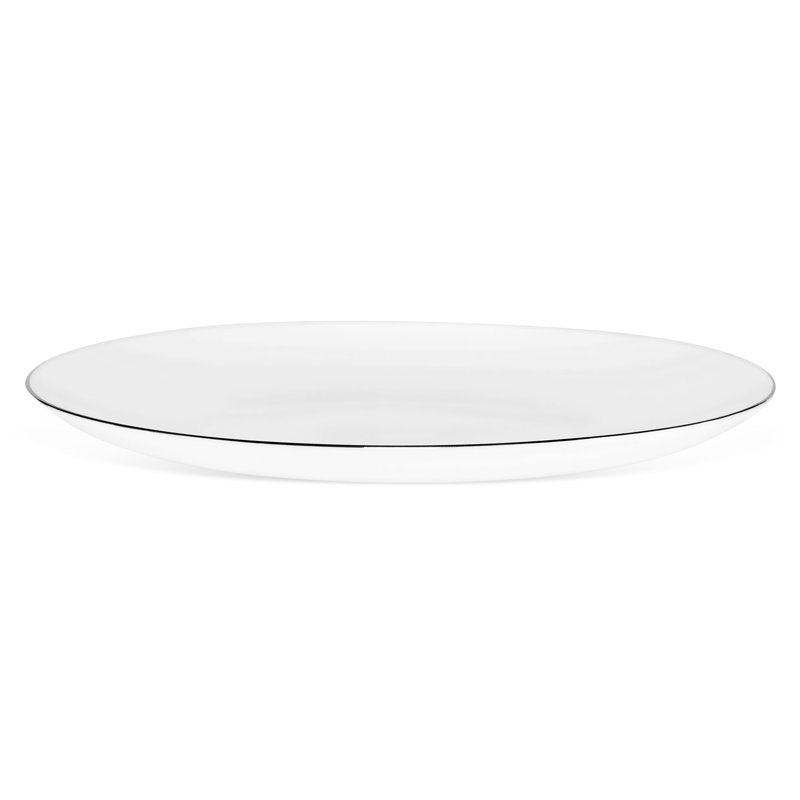 Mamani Dinner Plate, White/Black