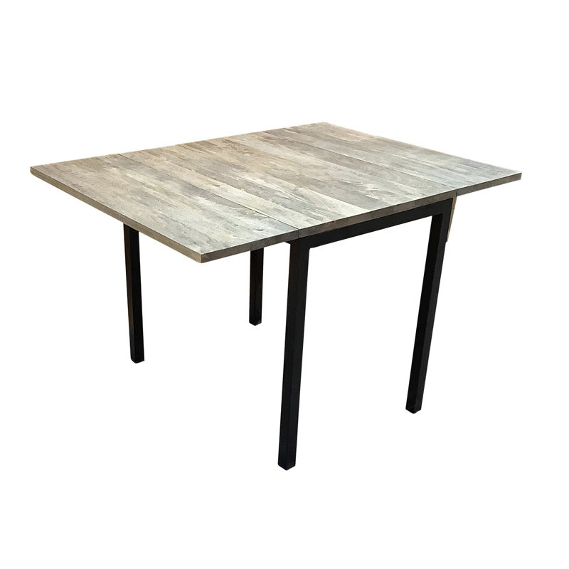 Cob Solid Wood Top Metal Base Dining Table