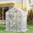 Walk-In Greenhouse with double Roll-Up Zippered Doors, 3 Tiers and 12 Shelves