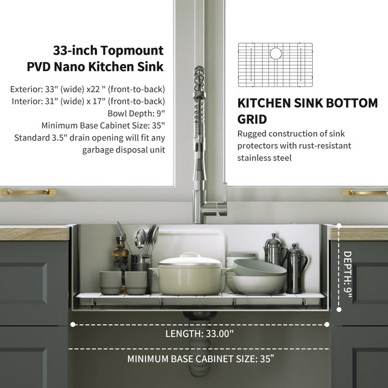 Drop-In Kitchen Sink, 18