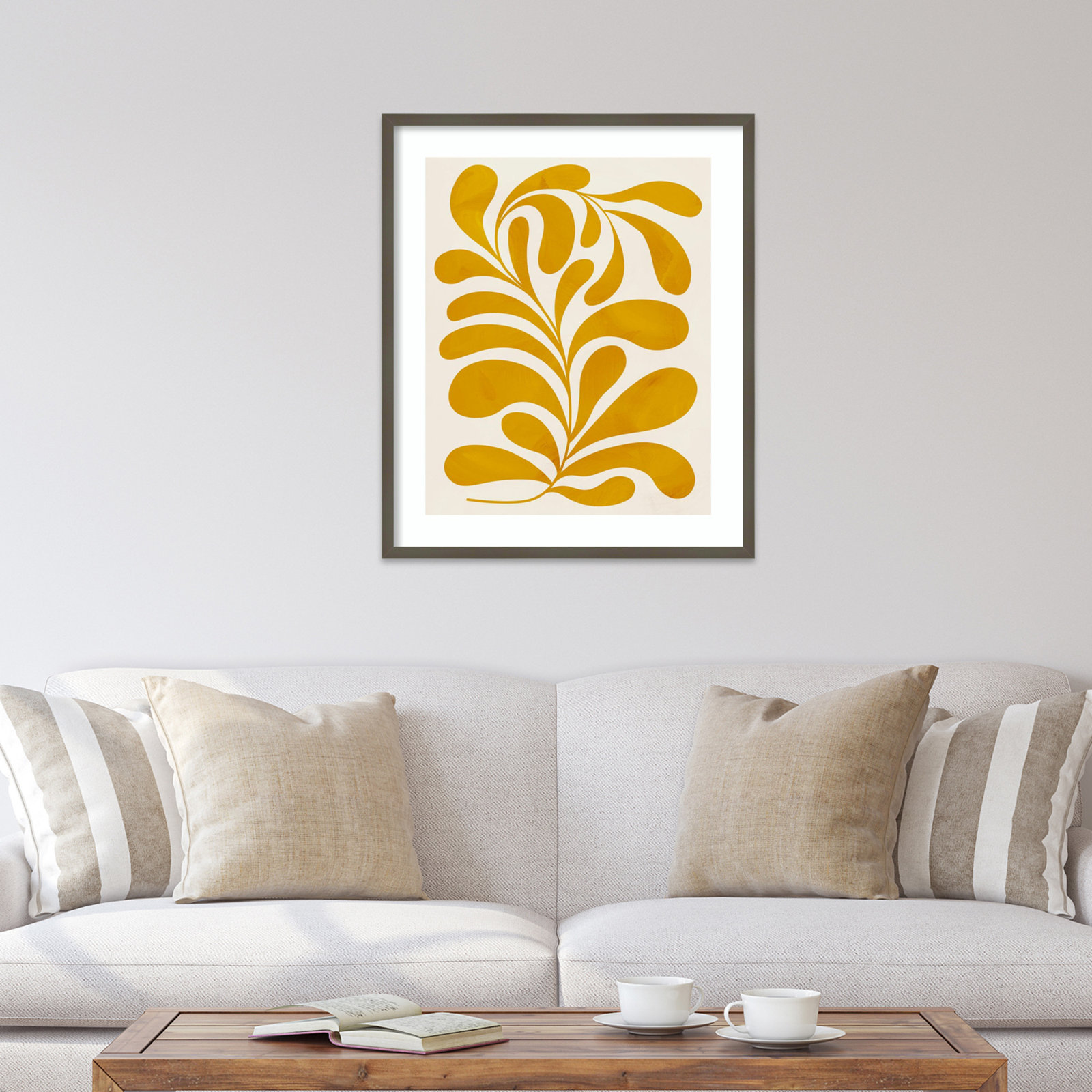 Lomi "Goldenrod II" Print by Grace Popp, Gray, 33" H x 28" W x 1" D