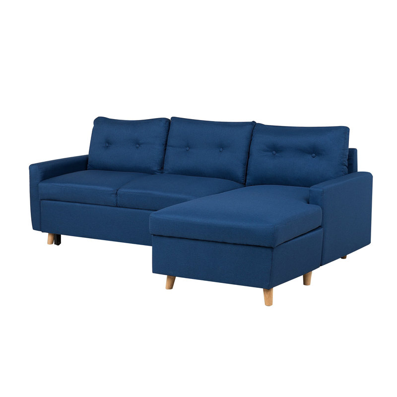 Dijon 3 Seater Sofa Bed, Right orientated, Blue