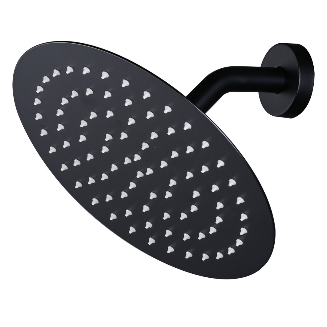 Wide Round Rain Shower Head For Bathroom With 1.8 GPM High-Pressure Swivel Rainfall Spray ARCORA 