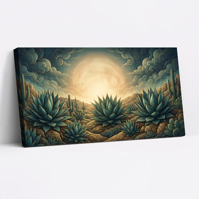 Desert Moon, reproduction d'art sur toile, ensemble de 1, L 48 po x H 24 po, Wrapped Canvas