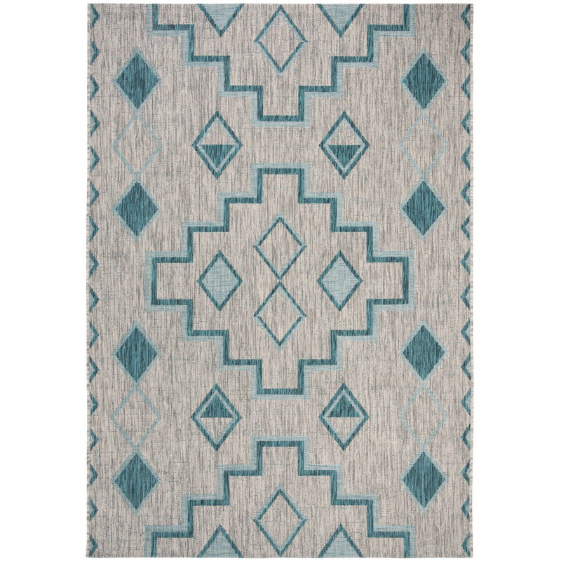 Amarien Geometric Indoor/Outdoor Area Rug, Rectangle 2' x 3'7"