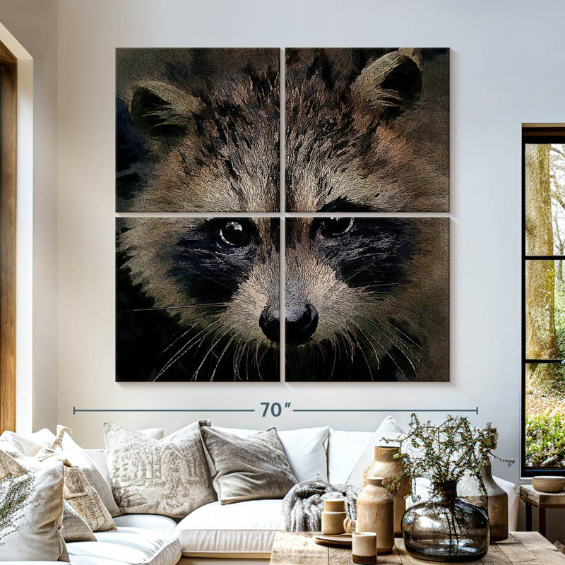 Brampt Racoon, 57" H x 57" W