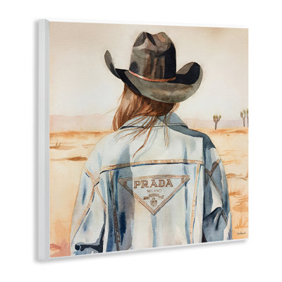  «Glam Desert Cowgirl», art mural sur plaque par Amanda Greenwood