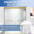 56-60 In. W X 72 In. H Semi-Frameless Sliding Shower Door In Brushed Gold With 1/4 In. Thick Tempered Glass-123110818