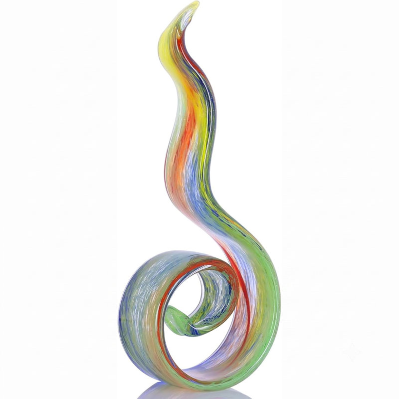 Glass Flame Sculpture, Yellow