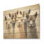 «Beige et gris» Minimalisme Curieux Alpacas Collage - Alpacas, art mural sur bois de pin naturel-30577003