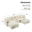 Canapé modulaire surdimensionné rembourré de duvet avec repose-pieds-1224478889