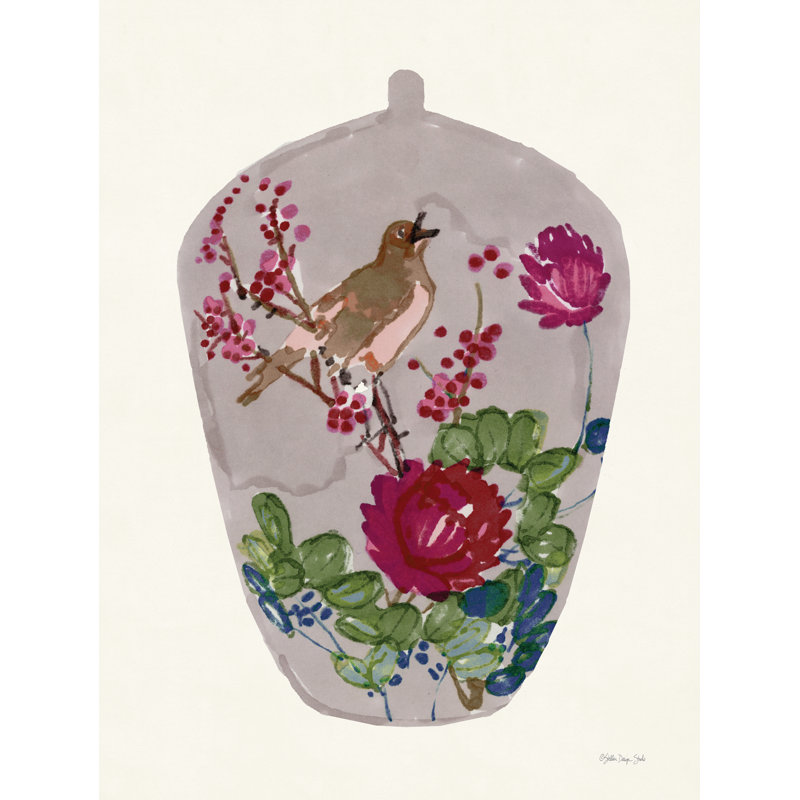 Vintage Bird Vase 2 by Stellar Design Studio, 32" H x 24" W