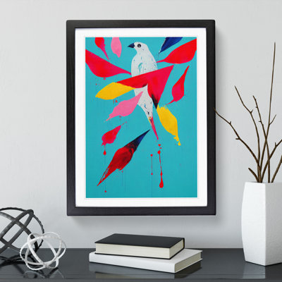 XV1022-3293X Painted Bird No.1 Abstract - Single Picture Frame Painting