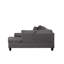 Canapé modulaire inclinable moderne en bois gris-1465259363