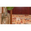 Tapis à motif abstrait rouge / beige-53922656