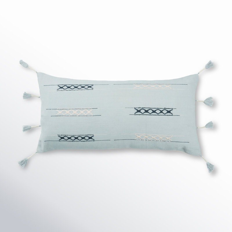 Leaah Tassels Cotton Reversible Throw Pillow, Pillow Cover Only - No Insert