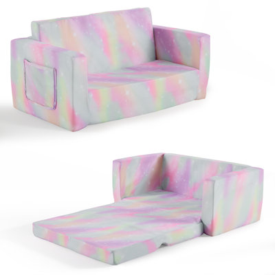 1-Piece Full Sponge Kids  Double Folding Sofa Bed Kids Sofa by Ebern Designs