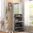 Modern Arc Design Shoe Cabinet with Full-Length Mirror