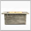 Foyer de table 54 po au gaz propane, foyer rectangulaire en acier de 50 000 BTU avec finition imitation grain de bois pour terrasse de jardin extérieur - beige clair