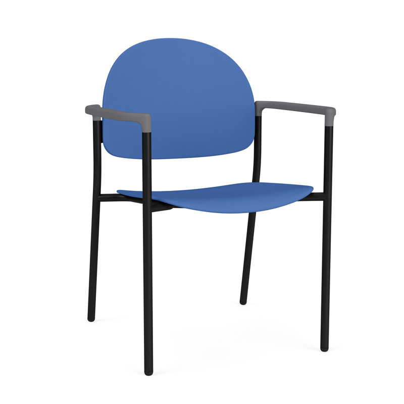 Chaise d'invité Chat Chat, Argent, Poly cobalt bleu