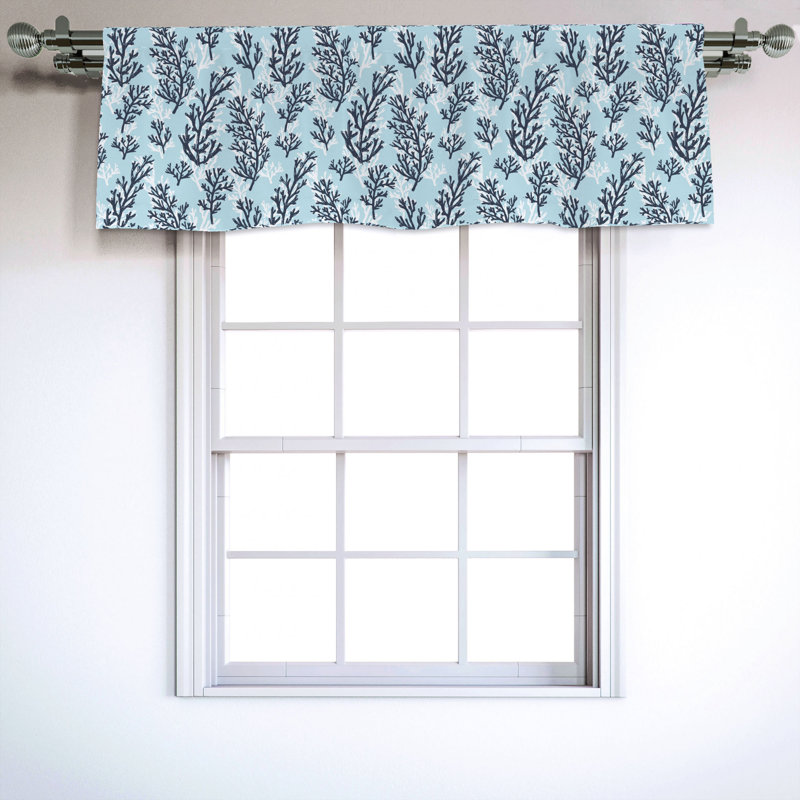 Sateen Floral Ruffled Window Valance