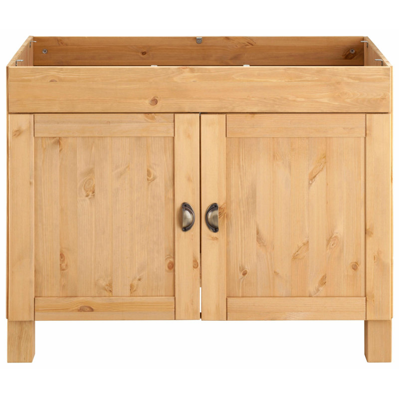 Scoville 100cm Single Bathroom Vanity Base Only, Stain Wax