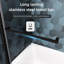 Porte de douche bypassée noir mat, verre trempé 5/16 po, système coulissant lisse, Nano Easy Clean, Collision, porte d'installation avec fonction noire, fonction de fuite, rouleau en acier inoxydable, double-123108792