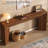  70.9 Inch Long Console Table, Farmhouse Wooden Sofa Table Behind Couch, Entryway Table Accent Table With Sturdy Triangular Base For Living Room, Entryway, Hallway, Walnut-1271675121
