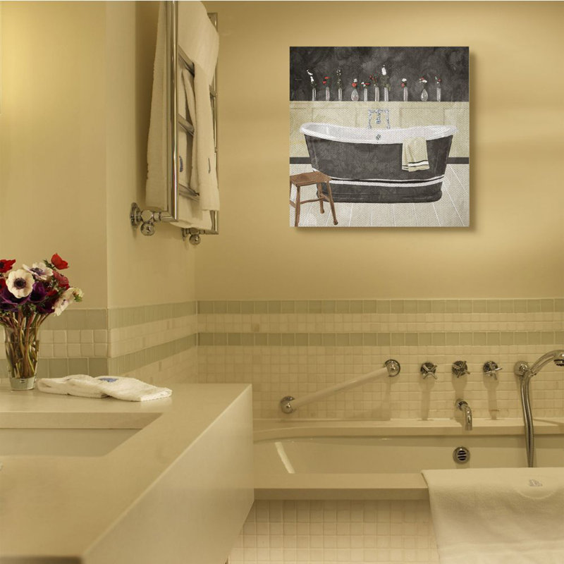 «Bath Tub Interior Design» par Milli Villa - reproduction d'art, Toile tendue, H 30 po x l 30 po