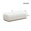 Confortable repose-pieds beige granuleux de 52 pouces au look distinctif du tissu texturé, polyvalent comme siège ou siège relaxant, confortable et solide pour la décoration intérieure en pouces, design, fonction, siège, construction